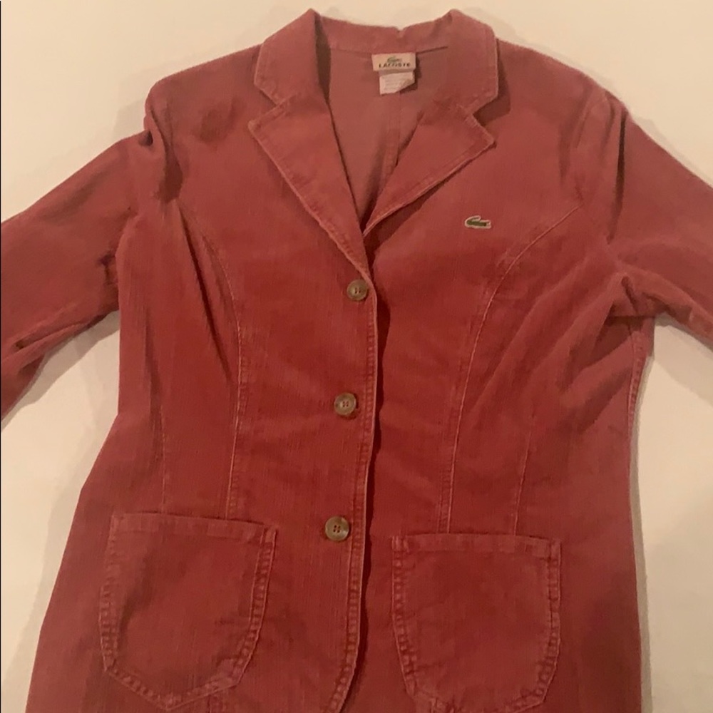 Lacoste corduroy blazer.  Women’s.  Mauve.